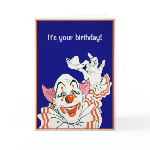 Customizable Happy Clown Greeting Card