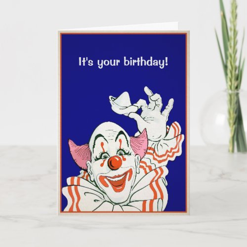 Customizable Happy Clown Greeting Card