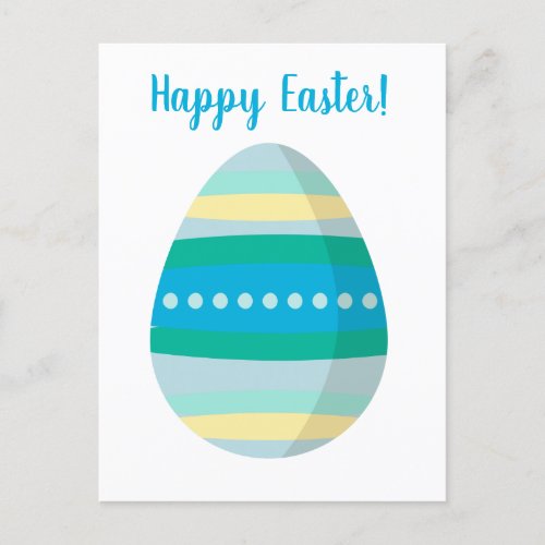 Customizable Happy Easter Egg Holiday Postcard