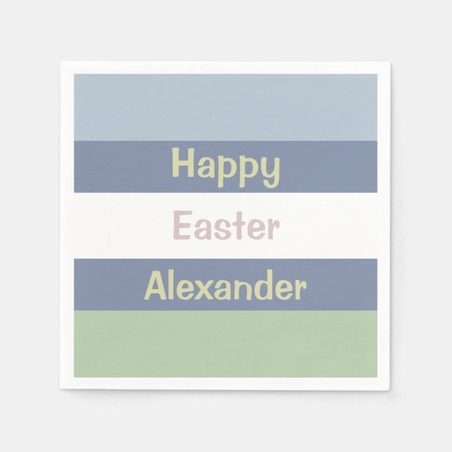 Customizable Happy Easter  Napkins (Front)