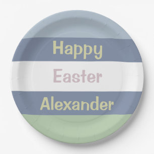 Customizable Happy Easter Paper Plates