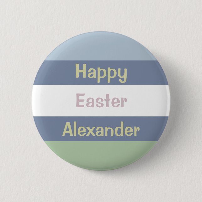 Customizable Happy Easter Text Button (Front)