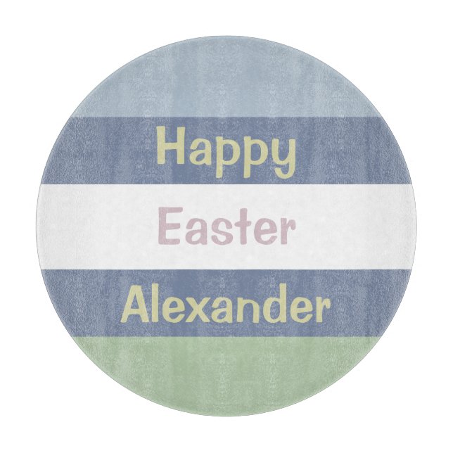 Customizable Happy Easter Text Cutting Board (Front)