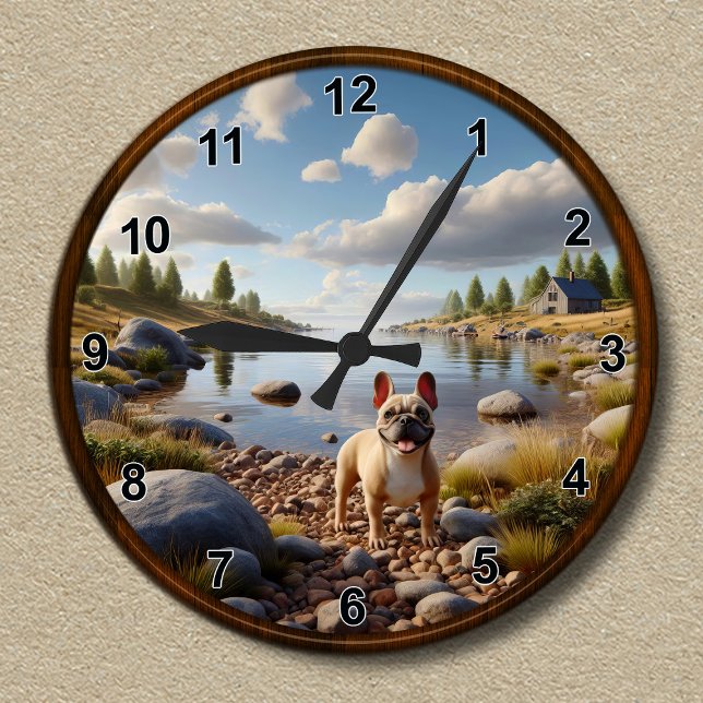Customizable Happy French Bulldog Clock (Creator Uploaded)