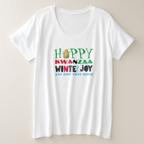 Customizable Happy KWANZAA Winter JOY Plus Size T_Shirt