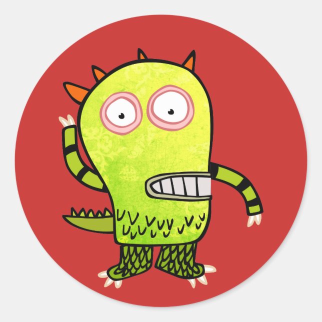 CUSTOMIZABLE HAPPY MONSTER Sticker (Front)