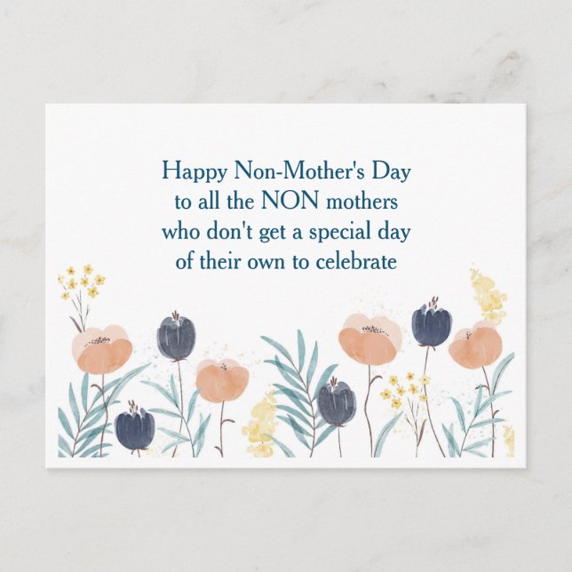 Customizable Happy Non-Mother's Day joke Postcard (Front)