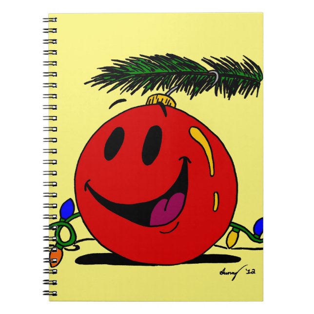 Customizable Happy Ornament Notebook  (Front)