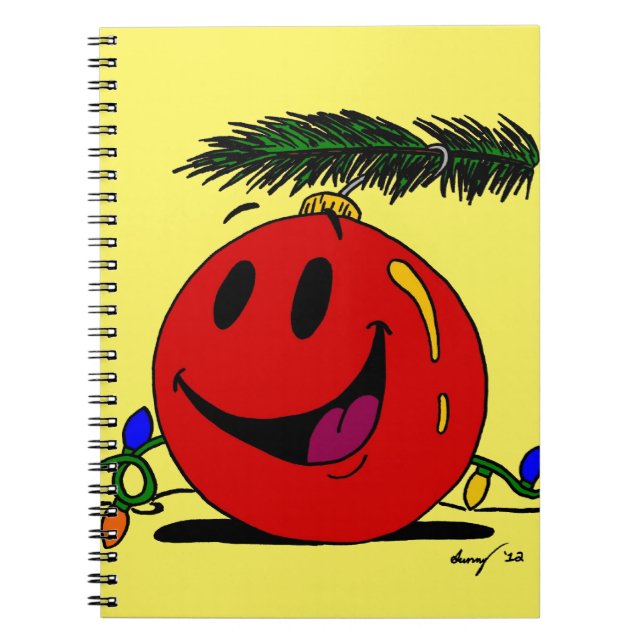 Customizable Happy Ornament Notebook  (Front)
