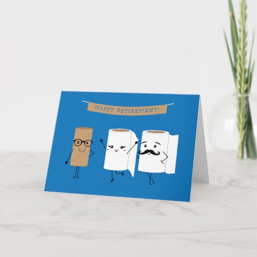 Customizable Happy Retirement Toilet Paper Card