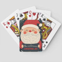 Customizable Happy Santa Poker Cards