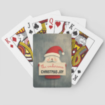 Customizable Happy Santa Poker Cards