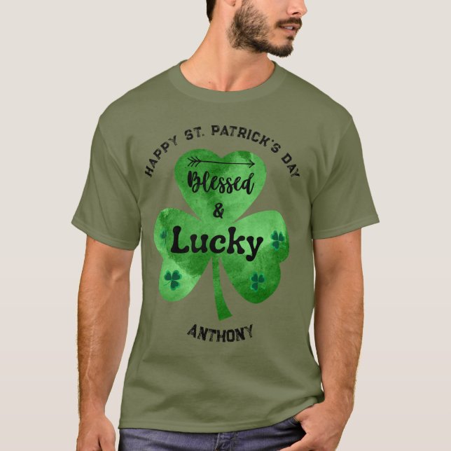 Customizable Happy St. Patrick's Day Sweatshirt  T-Shirt (Front)