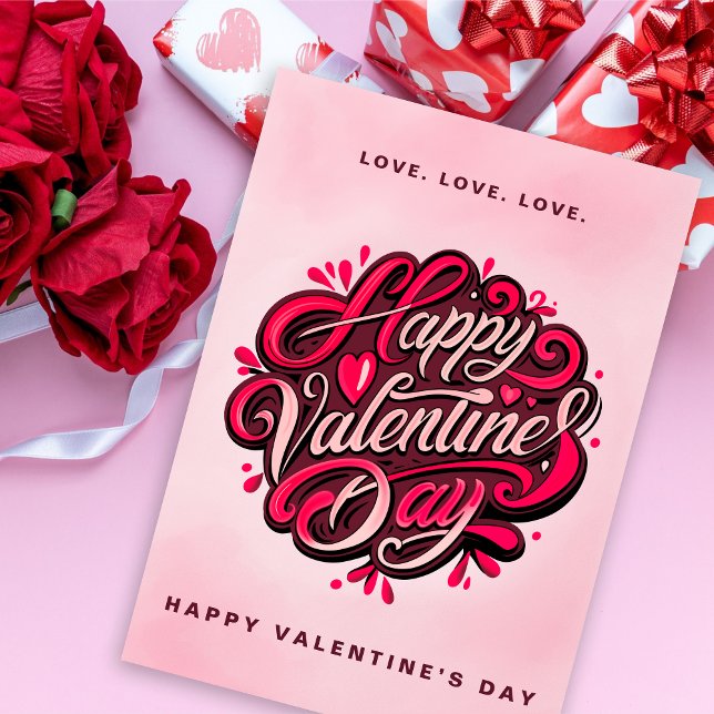 Customizable Happy Valentine's Day Greeting Holiday Card (Creator Uploaded)