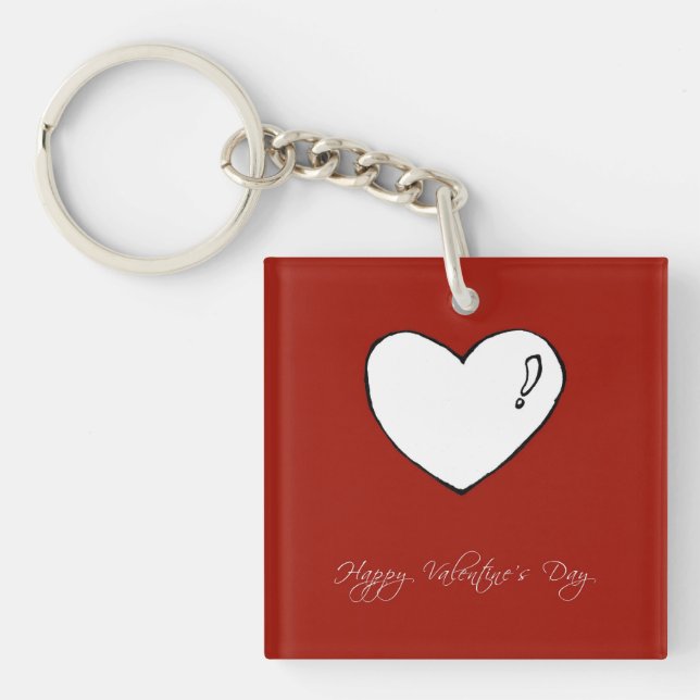 (customizable) Happy Valentine's day Keychain (Front)