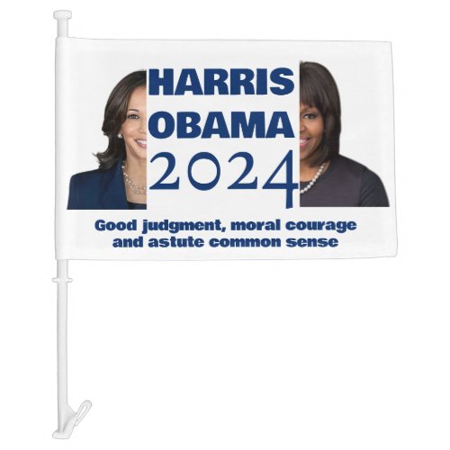 Customizable HARRIS OBAMA 2024 Car Flag