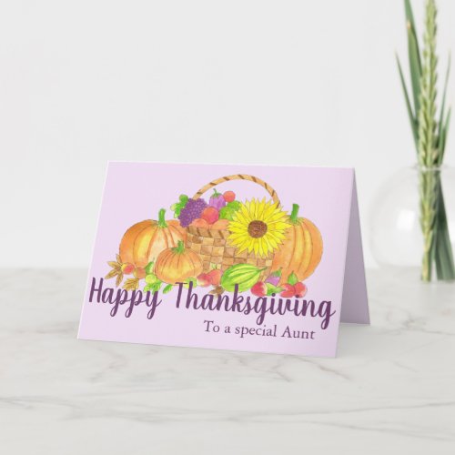Customizable Harvest Thanksgiving  Card