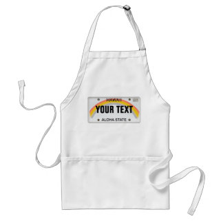 (Customizable) Hawaiian License Plate Apron