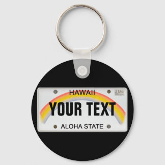 (Customizable) Hawaiian License Plate Keychain