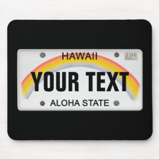 (Customizable) Hawaiian License Plate Mouse Pad