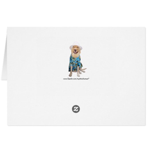 Customizable Hawaiian Surfer Dogs/Labs (Back Horizontal)