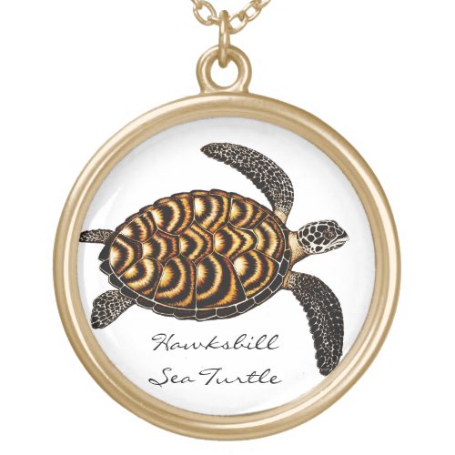 Customizable Hawksbill Sea Turtle Necklace
