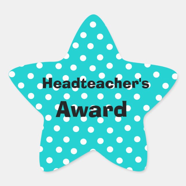 customizable headteacher's award stickers (Front)
