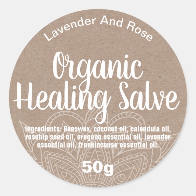Customizable Healing Balm Label (Front)