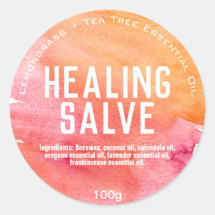 Customizable Healing Salve Balm Label