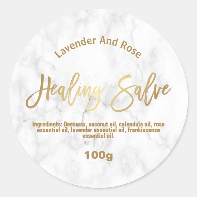 Customizable Healing Salve Label (Front)