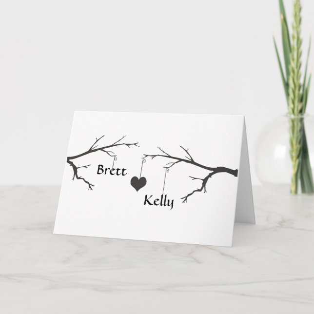 Customizable Heart Couple Card (Front)