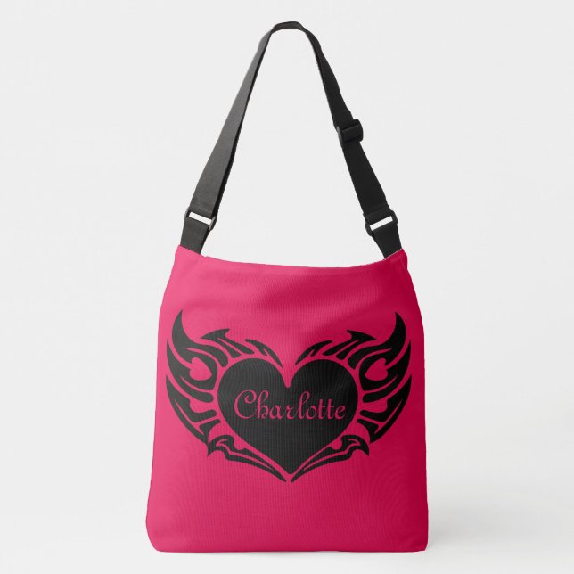 Customizable Heart Crossbody Bag (Front)