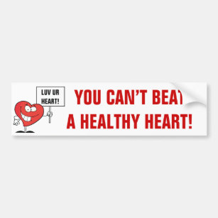 Customizable Heart Healthy Slogan Sign Bumper Sticker