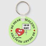Customizable Heart Healthy Slogan Sign Keychain at Zazzle