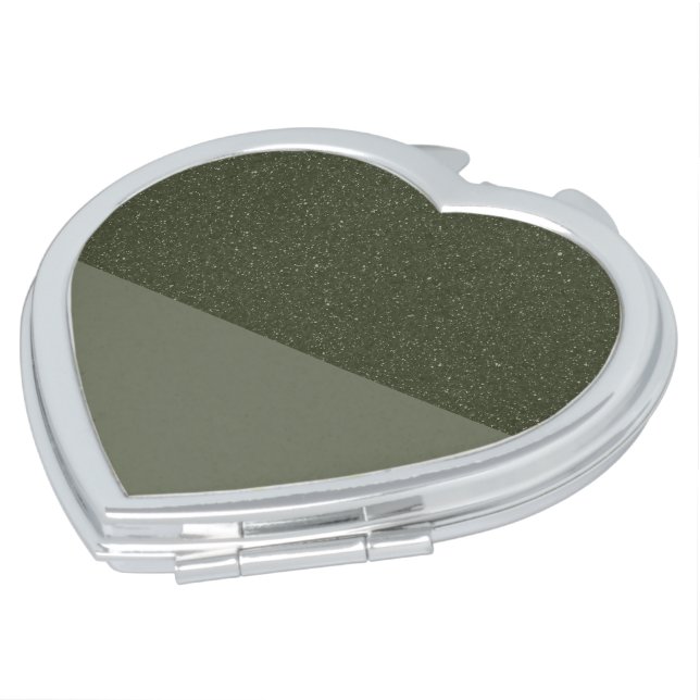 Customizable Heart Mirror – Split Texture Design (Turned)