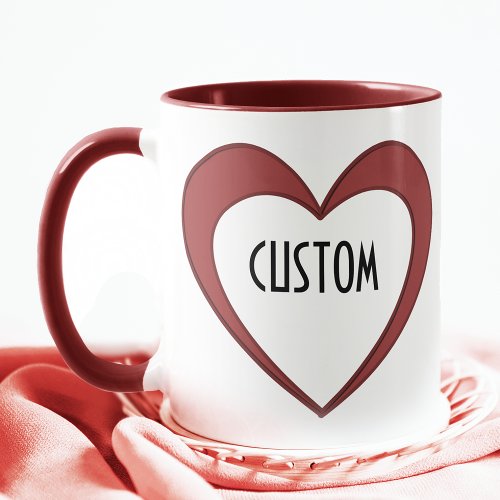 Customizable Heart Mug