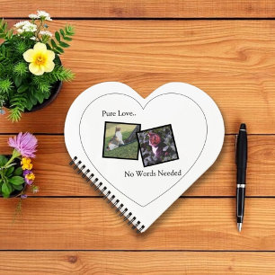 Customizable Heart Shaped Pet Notebook