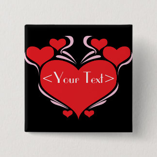 Customizable Hearts Design, <Your Text> Button