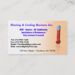 Customizable Heating &amp; Cooling Thermo Business Card at Zazzle