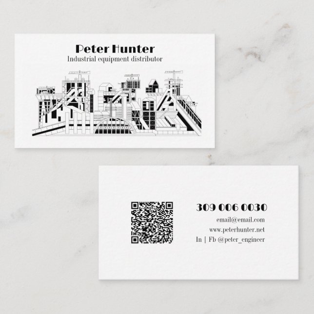 Customizable Heavy Industry Business Card (Front/Back)
