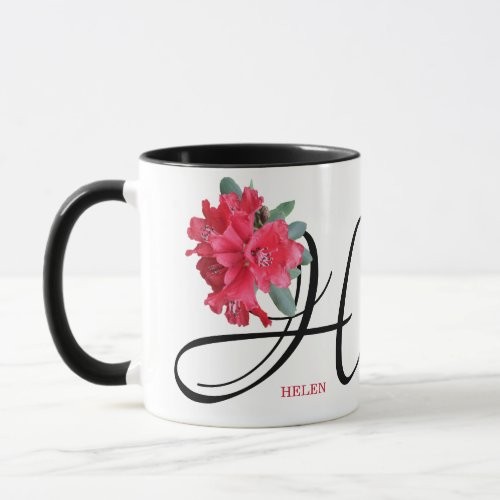 Customizable Helen name red flowers trendy boho Mug