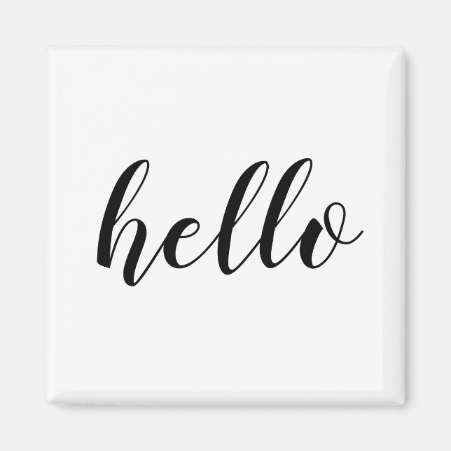 Customizable Hello  Magnet (Front)