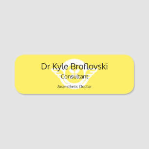 Customizable Hello my name is Dr Tag