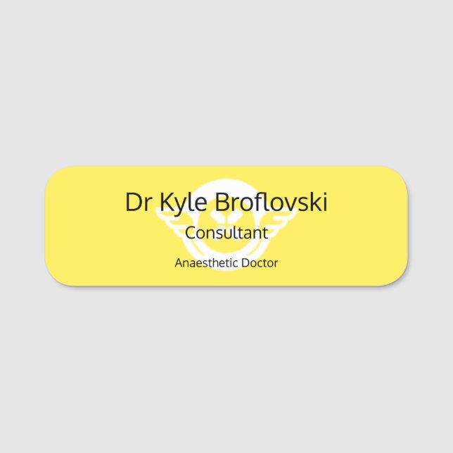 Customizable Hello my name is Dr Tag (Front)