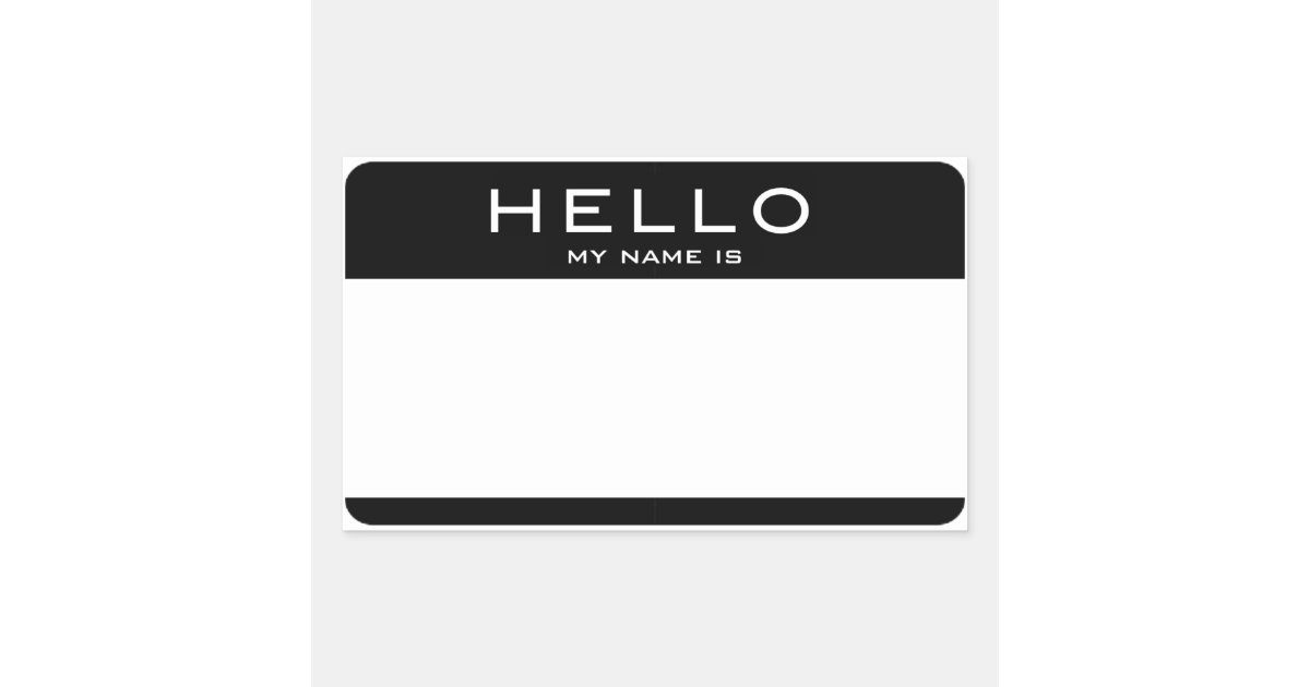 Free Hello My Name Is Sticker Badge Template Title Name