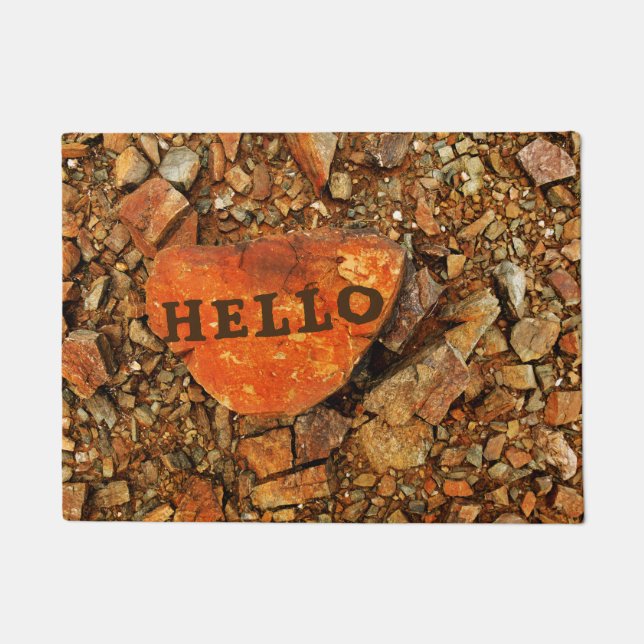 Customizable "HELLO" Stones Doormat (Front)