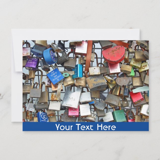 Customizable Helsinki love locks Card (Front)