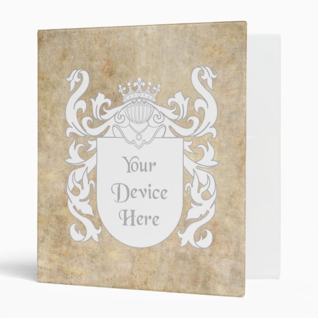 Customizable Heraldic Shield 3 Ring Binder (Front/Inside)