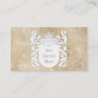 Customizable Heraldic Shield Business Card