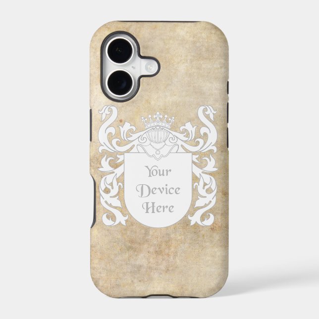 Customizable Heraldic Shield Iphone Case (Back)